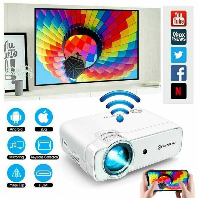 Vankyo Projector Mini Portable Projector Upto 236" Comes With A Free Screen image 1