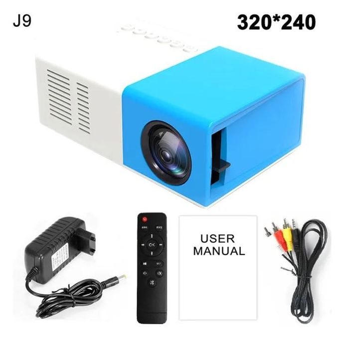 LED Mini Home Projector HD 1080P + Free SD Card image 1