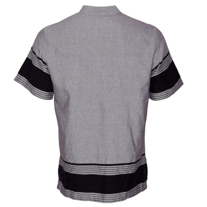 African Kikoy Mens Shirt grey image 2