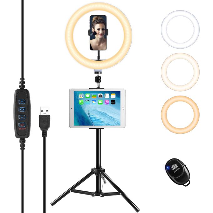 Makeup Ring Light With Stand And Tripod Ring Bulb Light With Bluetooth image 1