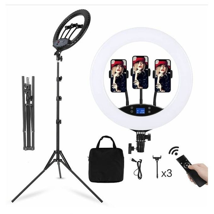 18 Inch Remote Control Dimmable LED Ring Light With 2M Stand BT Shutter image 1
