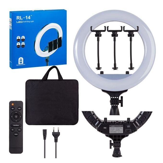 Share this product   14 Inch Ring Light - 2.1Meter Stand - Shutter Remote Control image 1
