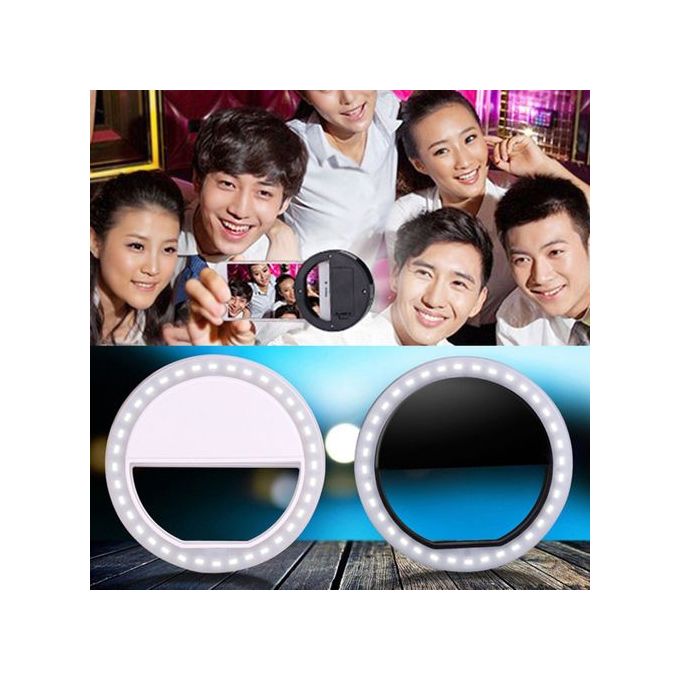 Portable Clip Fill Light Selfie LED Ring Photography-White image 1