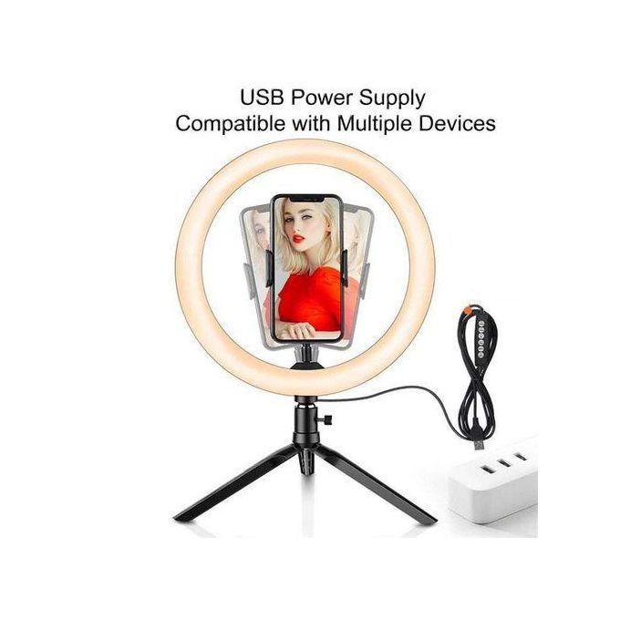 LED Light Tripod Ring Light Youtube Live Video Studio Selfie Light 26cm Photo Stand image 1