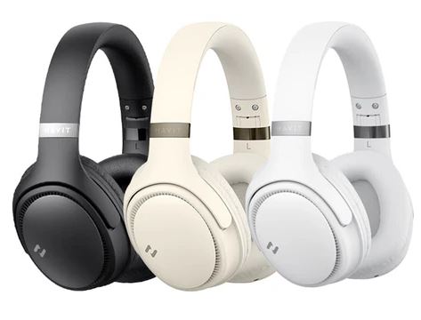 Havit H630BT PRO Active Noise Cancelling Headphones Foldable Over Ear ANC Headset Handsfree Comfortable Travel Wireless Headsets image 1