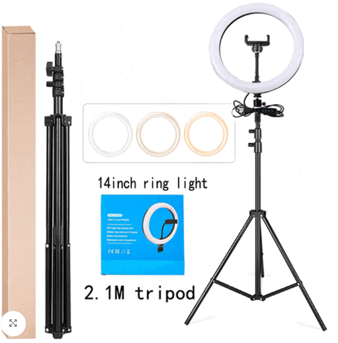 Selfie Ring light 14 inch with Tripod Stand image 1