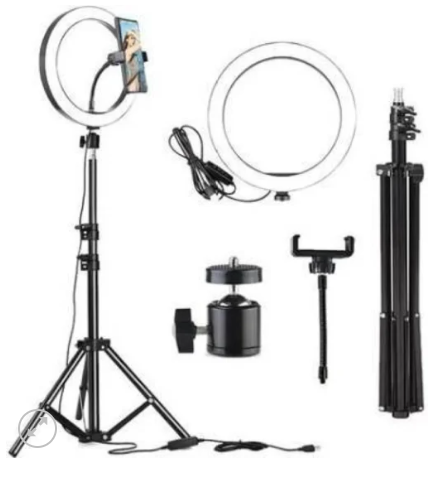 13 inch Ring Light With 2.1Meters Tripod Stand And Phone Holder image 1