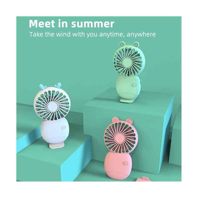 Summer Portable Mini Fan Small Pocket Fan Cartoon Fan Hand image 1