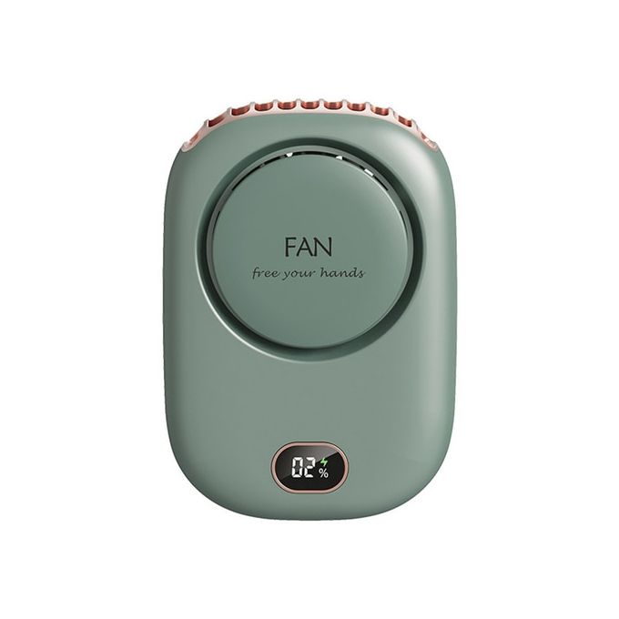 Mini Portable Less Neck Fan USB Rechargeable Mute Fans image 1